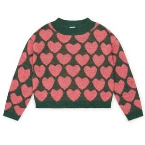 Bonton Lovely Hearts Sweater Girls Size 8